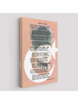 Doğal Tercih Istiklal Marşı Dekoratif Duvar TABLOSU-6466