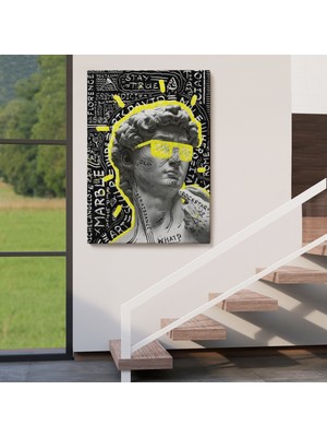 Doğal Tercih Michelangelo Buonarroti Davud Pop Art TABLOSU-6376