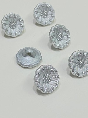 Karan Tuhafiye Italyan Model Ceket Hırka Düğmesi Takımı Gümüş 6'lı Set 1,8 cm