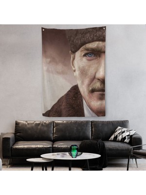 Harita Sepeti  Mustafa Kemal Atatürk Dekoratif Duvar Örtüsü - Halısı -6166