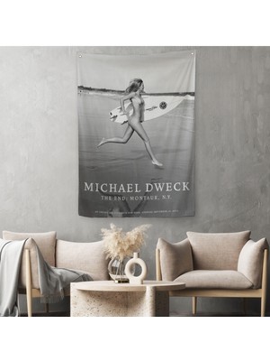 Harita Sepeti  Sörfçü Kadın Duvar Örtüsü - Halısı-5241