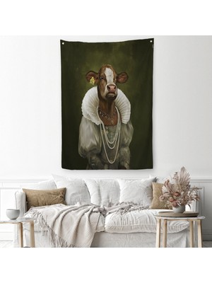 Harita Sepeti Ortaçağ Soylu Dana Duvar Örtüsü-Halısı - Halısı-6045