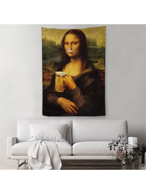 Harita Sepeti Mona Lisa Duvar Örtüsü - Halısı, Olağandışı Mona Lisa -5219