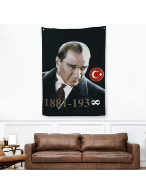 Harita Sepeti Mustafa Kemal Atatürk Duvar Örtüsü-Halısı -6446
