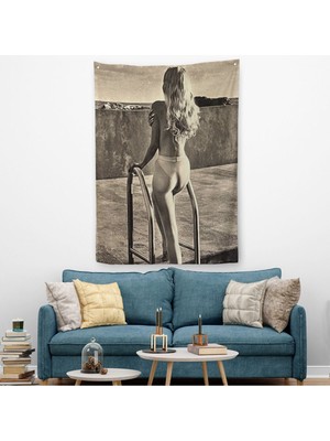 Harita Sepeti Helmut Newton'Un Görülecek Bir Sergi Duvar Örtüsü - Halısı-6289