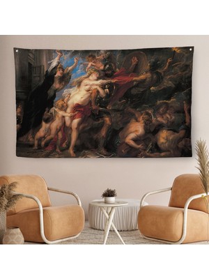 Harita Sepeti Peter Paul Rubens’İn Savaşın Sonuçları Duvar Örtüsü-Halısı-6655