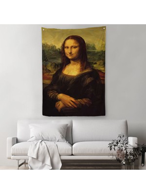 Harita Sepeti Mona Lisa Leonardo Da Vinci Duvar Örtüsü-Halısı Dekoratif Duvar Örtüsü - Halısı-5955