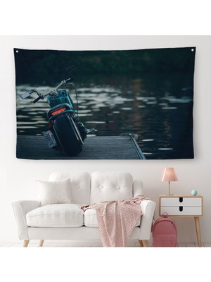 Harita Sepeti Motosiklet Duvar Örtüsü Halısı Büyük Duvar Örtüsü Halısı Motosiklet Sürücüleri Için Hediye 5379