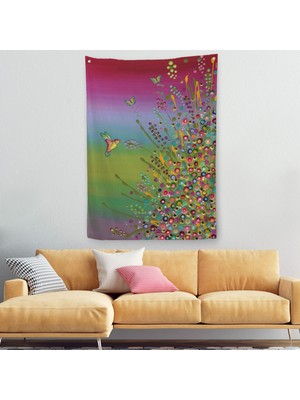 Harita Sepeti Gizli Bahçe Dekoatif Duvar Örtüsü - Halısı-6275