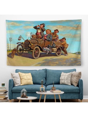 Harita Sepeti Westward Ho Brothers Iı Duvar Örtüsü-Halısı-6630