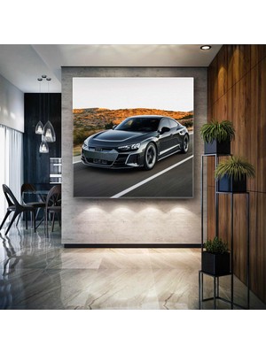 SML Tablo Audi Rs6 Spor Araba Otoyol Hız Tutkusu Kare Kanvas Tablo