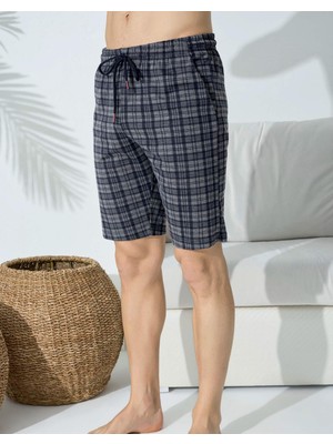 Kly Pijama 196B Battal Büyük Beden Ekoseli Tek Şort