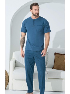 Kly Pijama Kly 9507 Yarım Kol Altı Kareli Pijama Takım