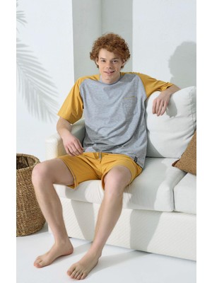 Kly Pijama Kly 1000 Sıfır Yaka Spor Şort Pijama Takım