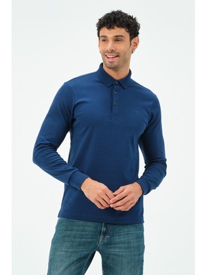Msw Uzun Kollu Marin Regular Erkek Polo Yaka T-Shirt