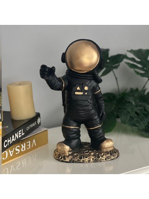 Poyamum Astronot Figür,obje,biblo, Aksesuar (Siyah)