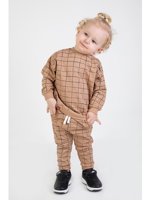 Harika Kids Erkek Bebek Çocuk İki İplik Kumaş Orta Kalınlık Örme Basic Alt Üst Eşofman Takımı