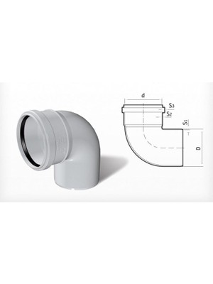 Fırat Pvc Dirsek 50X90