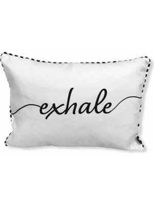 Jwk Home Inhale & Exhale Baskılı Biyeli Kırlent Kılıf Takım (35X50 - 35X50)