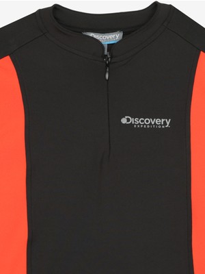 Discovery Expedition Siyah Erkek Çocuk Hakim Yaka Blok Sweatshirt D3WB-SWT24