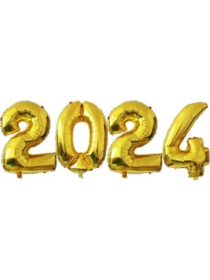 Rönesans Parti Gold 2024 Yılı Folyo Balon 40 Inç 100 cm
