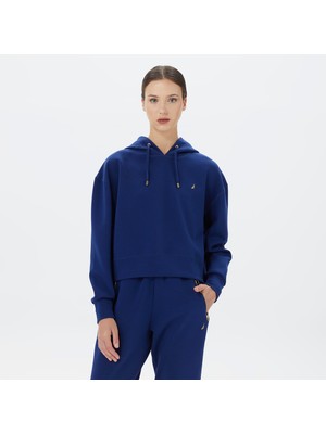 Nautıca Kadın Mavi Relaxed Fıt Kapüşonlu Sweatshırt 37K169T.41H