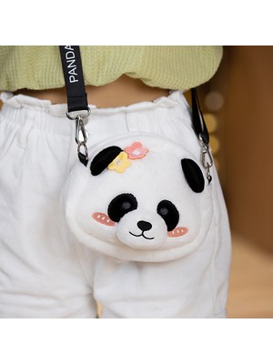 God Of Wealth Sevimli Panda Peluş Crossbody Omuz Çantası (Yurt Dışından)