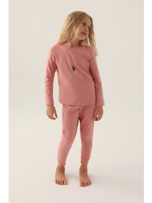 U.S. Polo Assn.  Asnn Kız Çocuk Pembe Pijama Takımı