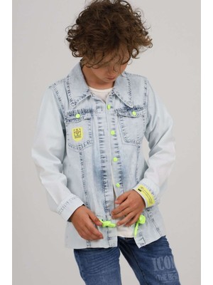 Miniğimin Cicileri Unisex Oxo Denim Gömlek ve Tşört Takım