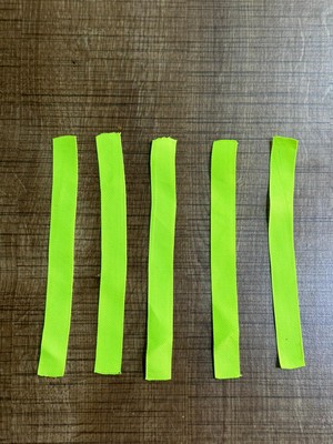 Gönülden Tasarım 2X15 cm 5 Li Neon Yeşil Tişört Çanta Dikiş Aksesuarı