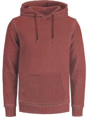 Jack & Jones Kapüşon Yaka Kırmızı Erkek Sweatshırt 12234739_JJEDREW Sweat Hood Noos