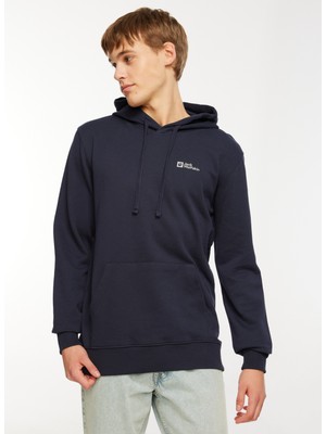 Jack Wolfskin Tommy Hoody Lacivert Erkek Kapüşonlu Sweatshirt 1000003TR