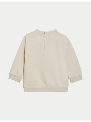 Marks & Spencer Kelebek Desenli Yuvarlak Yaka Sweatshirt