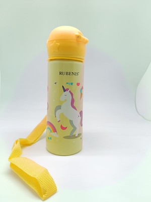 Rubenis Unicorn Figürlü Çelik Matara Sarı 500  ml   R cm  01