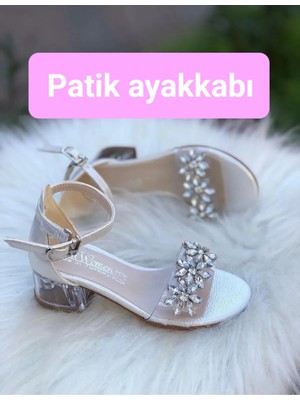 Patik Ayakkabı Şefaf Topuklu Kız Çocuk Ayakkabısı