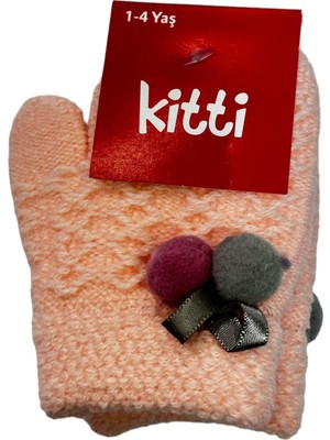 Karışık Kitti Bebe Örme Eldiven 1-4 Yaş Mint-1-4 Yaş