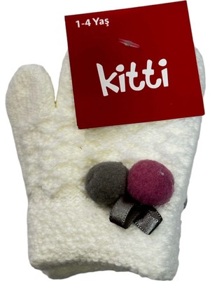 Karışık Kitti Bebe Örme Eldiven 1-4 Yaş Mint-1-4 Yaş