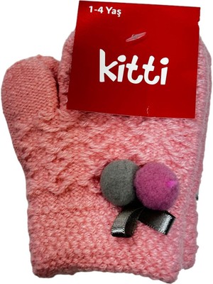 Karışık Kitti Bebe Örme Eldiven 1-4 Yaş Mint-1-4 Yaş