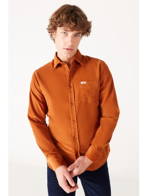 Wrangler Regular Fit Normal Kesim %100 Pamuk Kadife Kırık Beyaz Uzun Kollu Gömlek