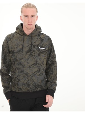 Timberland TB0A6K7WDX01 Timberland All Over Printed Mountains Camo Hoodie ( Erkek Sweatshirt Yeşil