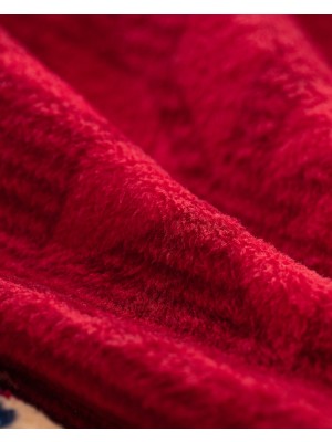 Madame Coco Delit Welsoft Baskılı Çift Kişilik Battaniye - Kırmızı