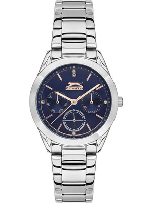 Slazenger SL.09.2032.4.01 Quartz Çelik Gri Lacivert Kadran 35 mm Kadın Kol Saati
