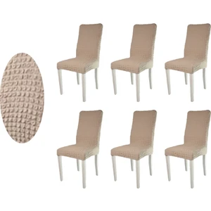 Güzelevim Tekstil Bürümcük Lastikli 6'lı Sandalye Kılıfı Sandalye Örtüsü GZL00000267