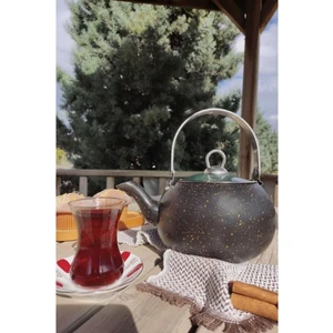 Granit Kamp ve Mutfak Çay Bitki Çayı Demliği 1,5 Lt Siyah - 152.2.07.020