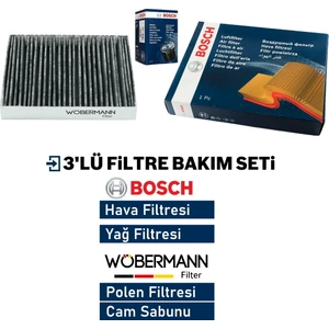 Wöbermann+Bosch Seat Leon 1.2 Tsi Filtre Bakım Seti 2013-2017 Cjz, Cyv 3k