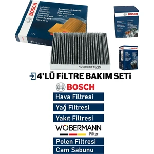 Wöbermann+Bosch Kia Rio 1.4 Crdi Filtre Bakım Seti 2011-2017 4K