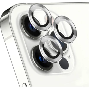 iPhone 15 Pro / 15 Pro Max Mercek Lens Kamera Koruyucu Beyaz Titanyum