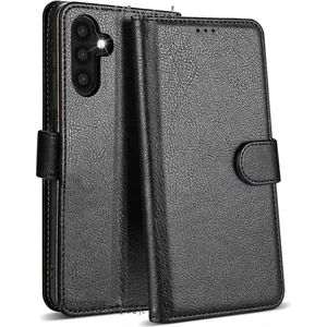 M.TK Moveteck Samsung Galaxy M34 Kılıf Kamera Korumalı 360 Tam Kaplar Deri Dokulu Cüzdan Karlık Bölmeli Kapaklı Standlı