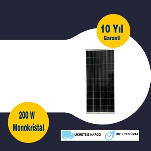 Monokristal Güneş Paneli 200 W