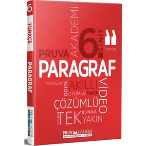 Pruva Akademi 6. Sınıf Paragraf Soru Bankası
